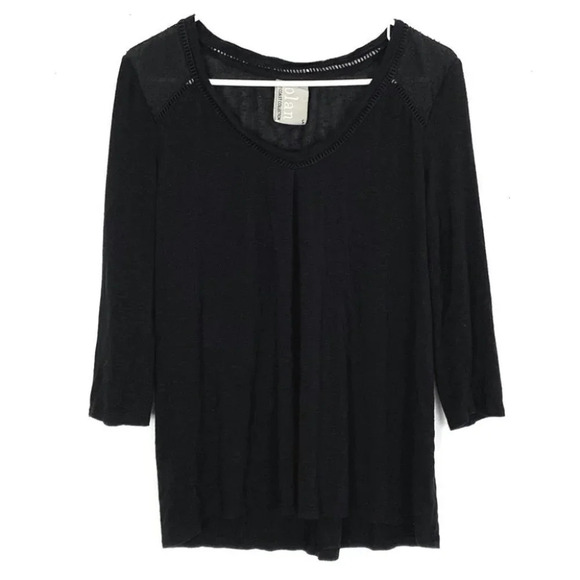 Anthropologie Dolan Black Long Loose Knit Blouse Womens Size Small Neutral - Picture 1 of 13